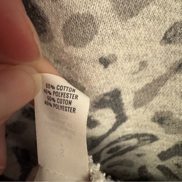 Aerie Gray Leopard Print Sweatshirt - Picture 8 of 8